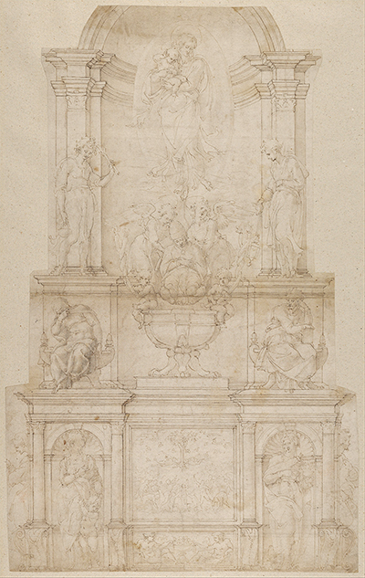 Initial Design (1505) for Tomb of Pope Julius II Michelangelo